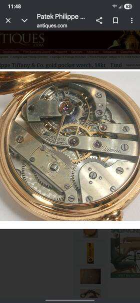 16019 Tiffany & Co. And Yellow Gold Full Hunter Pocket Watch Mechanical Analog Lever