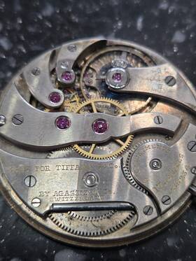 235234 Tiffany & Co. And Vintage Agassiz 17j 6-adj Swiss Pocket Watch Movement For Parts