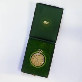 3481973 Tiffany & Co. 1919 Gents 18k Gold 12s 15j Longines Pocket Watch - With Box