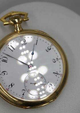 83255 Tiffany & Co. And / Edward Koehn 18k Gold Floral Engraved Pocket Watch 20 Jewels