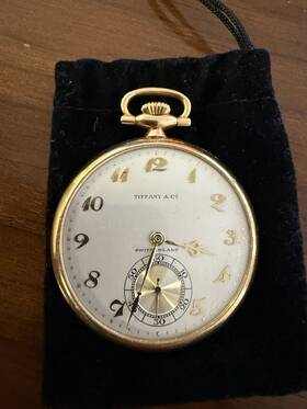 W817 Tiffany & Co. 1920s Solid 18k Yellow Gold And Pocket Watch - Non Working
