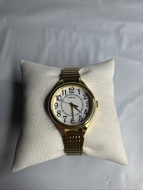 C3c238 Timex 753048276257 Carriage Womens Gold Tone Watch - C2 New Battery