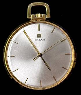 7461661 Tissot Vintage Pocket Watch Clean Gold Plated 41mm Mcm Modern Runs 17j