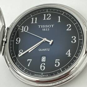 T862.410.19.042.00 Tissot Savonnettes Blue Dial Swiss Quartz Pocket Watch