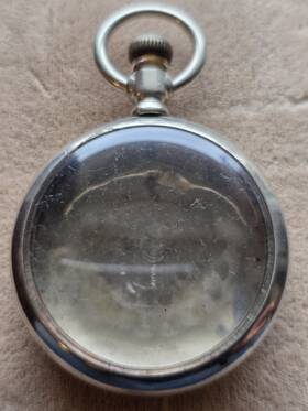 6088 Trademark Antique Pocket Watch Case Star And Crescent Moon No