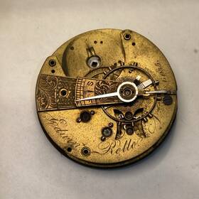 6035 U.s. Watch Company Marion 18s Us Co. Edwin Rollo Pocket Parts Movement S#