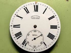 121701 Ulysse Nardin Chronom Tre Sterling Silver Pocket Watch For Parts Or Restoration