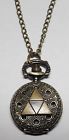 Unbranded The Legend Of Zelda Triforce Logo Chained Pocket Watch Necklace 683258640558