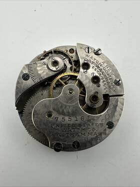 749873 Us Watch Waltham Grade 174 0s 11j Movement For Repair