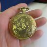 Va1198 Black Hills Gold Pocket Watch Gluck Tone Eagle In Silver