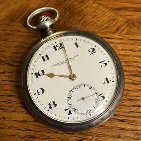 212588 Vacheron & Constantin And 935 Silver 45mm Pocket Watch Antique One Of A Kind Repair
