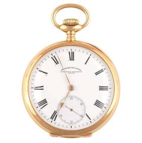 214966 Vacheron Constantin A Fine And Large Yellow Gold Open Face Keyless Pocket Watch