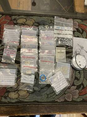 7720 Valjoux Lot Of 1970s Stop Watch Parts Pocket Project Chronograph
