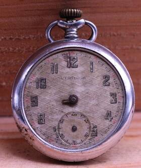 136702 Verdica Swiss Military Pocket Watch Patent Roskopf 44.4mm For Repair Gd