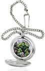 W001740 Avengers Marvel Hulk Mens Silver Pocket Watch Chain 843231078901