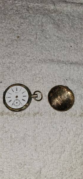 599957 Wabash Gold Pocket Watch For Parts