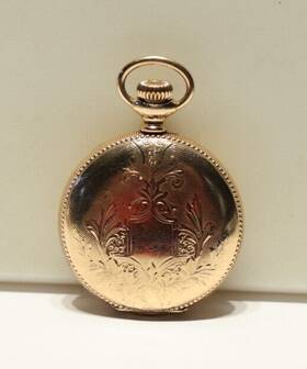 0s15j Waltham 1891 Gf Pocket Watch Seaside Runs Fancy Dial