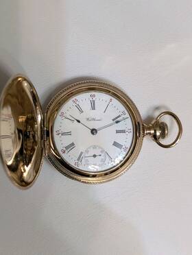 10343171 Waltham Pocket Watch Gold Field 15 Jewels Mix Run Size Os. Star Case