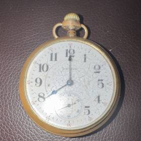 1059871 Waltham Crescent St. 21 Jewels Gold Filled Pocket Watch Mechanical Analog
