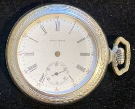 11282777 Waltham Vintage 15 Jewel Pocket Watch Not Running For Parts