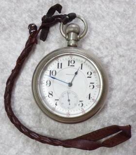11503538 Waltham Antique Appleton Tracy Working Pocket Watch Silverode 17 Jewels Railroad