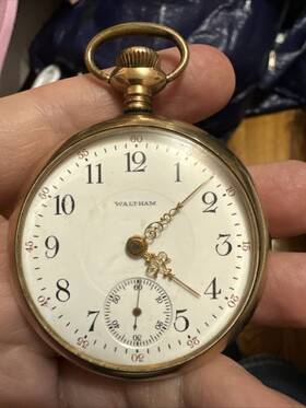 12109059 Waltham Pocket Watch 20 Years Warranted Working / Running