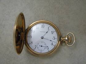 12668804 Waltham Waltham- 12668804- Gold Filled- Warranted 25 Years- 1903- Runs- Pocket Watch