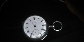 13148981 Waltham 1903 Pocket Watch Grade Sterling 18s 7j Dueber Silverine Case Heavy