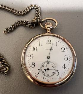 1336015 Waltham Antique Early 1900s Pocket Watch #1336015 H.w.w.co. Screw Cap