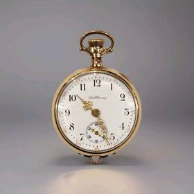 13446979 Waltham Aww Co Mass Pocket Watch 15 Jewels Keystone Case J Boss 25 Year
