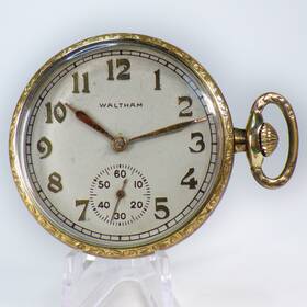 1351914 Waltham 14k Gold Filled 15 Jewel 1920s Art Deco Runs