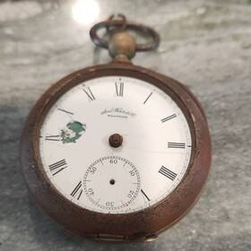 1428154 Waltham Pocket Watch Roman Numerals Analog