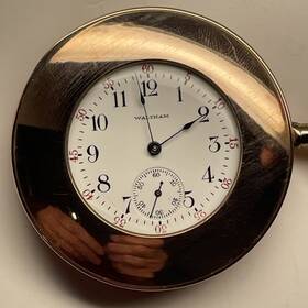 15407026 Waltham Pocket Watch Us 0s 15j Stem Set And Wind Gf S/n 47 Mm C. 1907