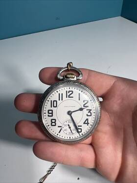 1617 Waltham Q51 1945 Inch 16-a Military Style 16s Pocket Watch Runs A Perfect Dial
