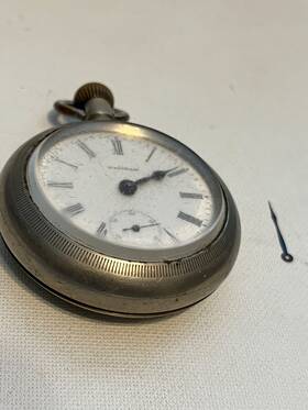 16469622 Waltham Pocket Watch Silver Rode 17 Jewels Minute Hand Loose Vintage