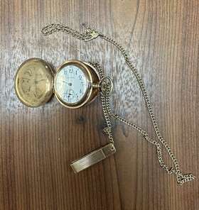 1651962 Waltham 12k Gold Filled Cwc Co. Pocket Watch #1651962 - Broken Glass Face