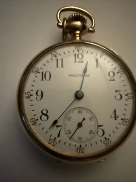 16561183 Waltham Antique Pocket Lady Watch 14k Gold Case 15 Jewel 1910s Gift Engraved #51