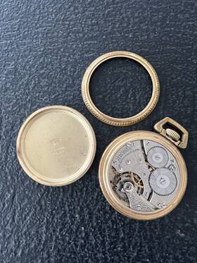 17688191 Waltham Vtg Aww Co. 1900s Pocket Watch Movement Parts
