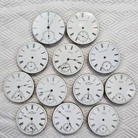 1867-1890 Waltham Pocket Watch Movements Lot Of 12 Parts Or Repair Only