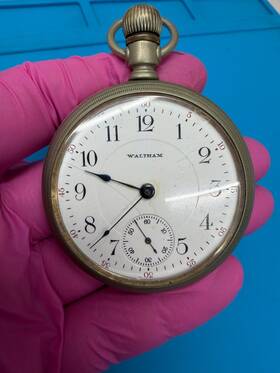 1900-1910s Waltham Railroad Pocket Watch - Heavy Ore Silver Working