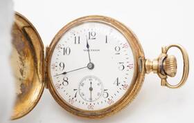 19626642 Waltham Vintage 15 Jewels Antique Pocket Watch 14k Yellow Gold Dueber