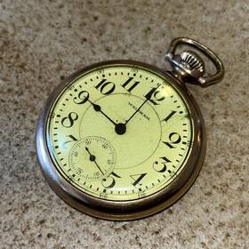 20144883 Waltham 16s Pocket Watch Model 1908 Grade 645 Dueber 10k Gf Case 21j 5-pos Parts