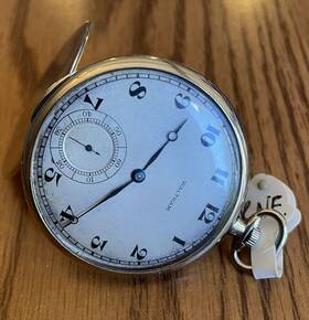 20189666 Waltham Working 19 Jewels 14k White Gold Riverside A Pocket Watch