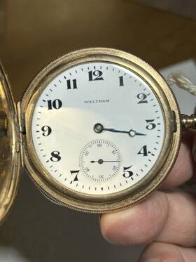 20425112 Waltham 14k Gold Filled Pocket 15 Jewels 1918 Size -12