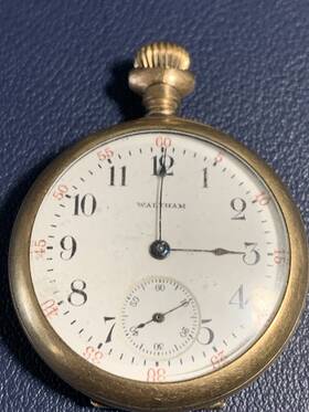 20862441 Waltham Antique Pocket Watch Grade 110 1900 0s 7j Serial # Repair
