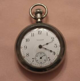 Waltham 20964959 Pocket Watch 1917 15 Jewel Nickle Case #20964959 Model 83