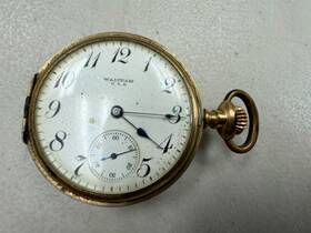 21844001 Waltham Vintage A.w.w. Co. Pocket Watch Gold Filled Windsor Case