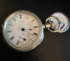 2192348 Waltham Early A W Co Pocket Watch #2192348 15 Jewels