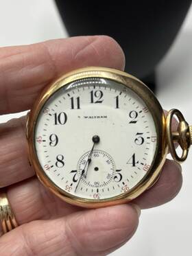 22030112 Waltham Pocket Watch 17 Jewel Works Read 1860 Antique Gold Filled