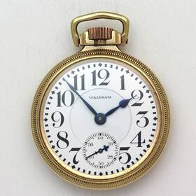 25101210 Waltham Crescent St. Model 1908 16 Size Open Face Pocket Watch Ca. 1925